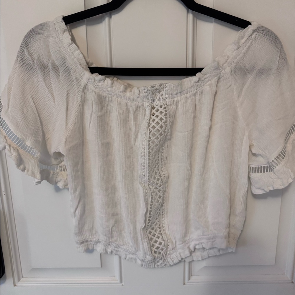 White off shoulder top
